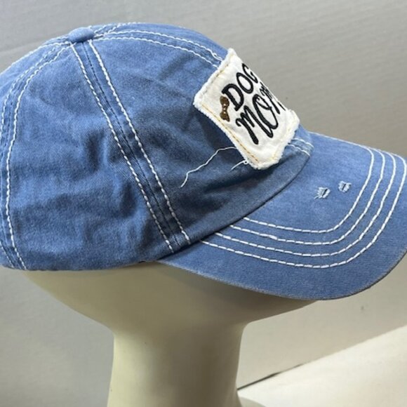 Dog Mom Embroidered Distressed Wash Cotton Hat Cap Adjustable Classic - Picture 5 of 12